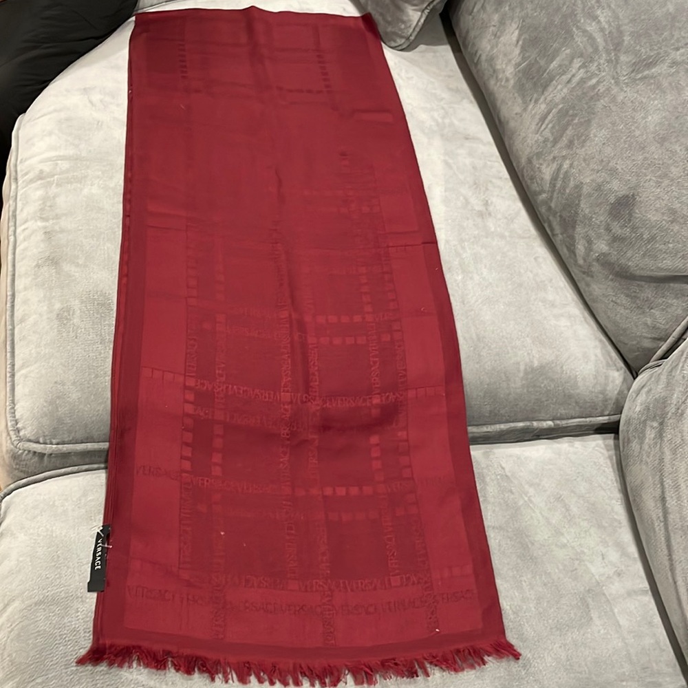 Maroon Versace scarf